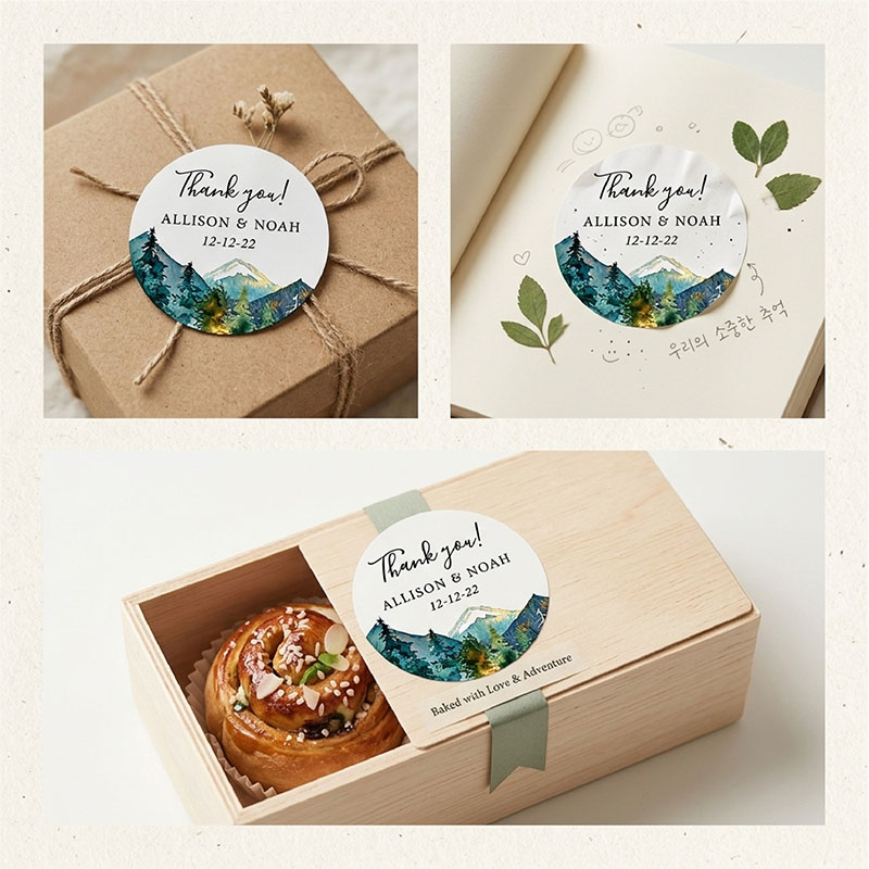Custom Mountain Logo Round Sti – обзор и цена Personalized Name Box