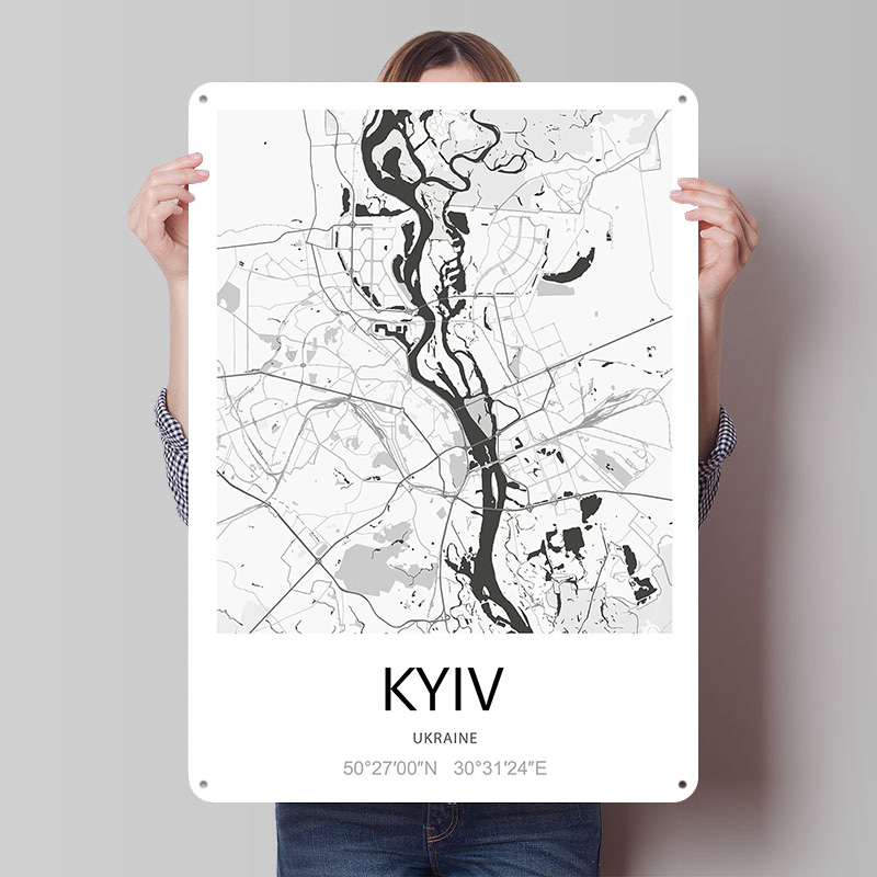 Kyiv City Map Printed Poster C – обзор и цена Custom Map Poster