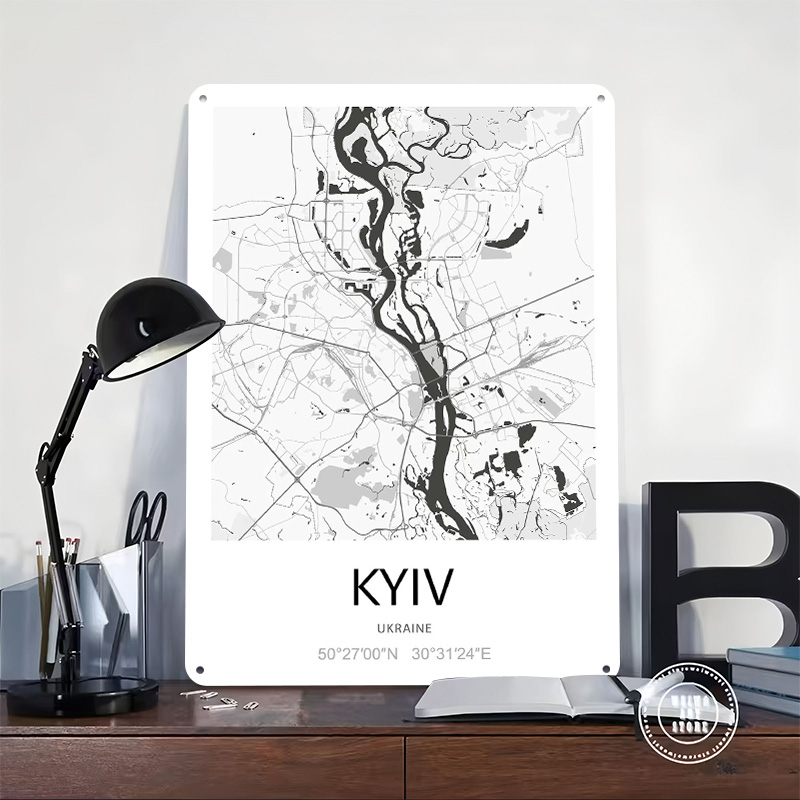 Kyiv City Map Printed Poster C – обзор и цена Custom Map Poster