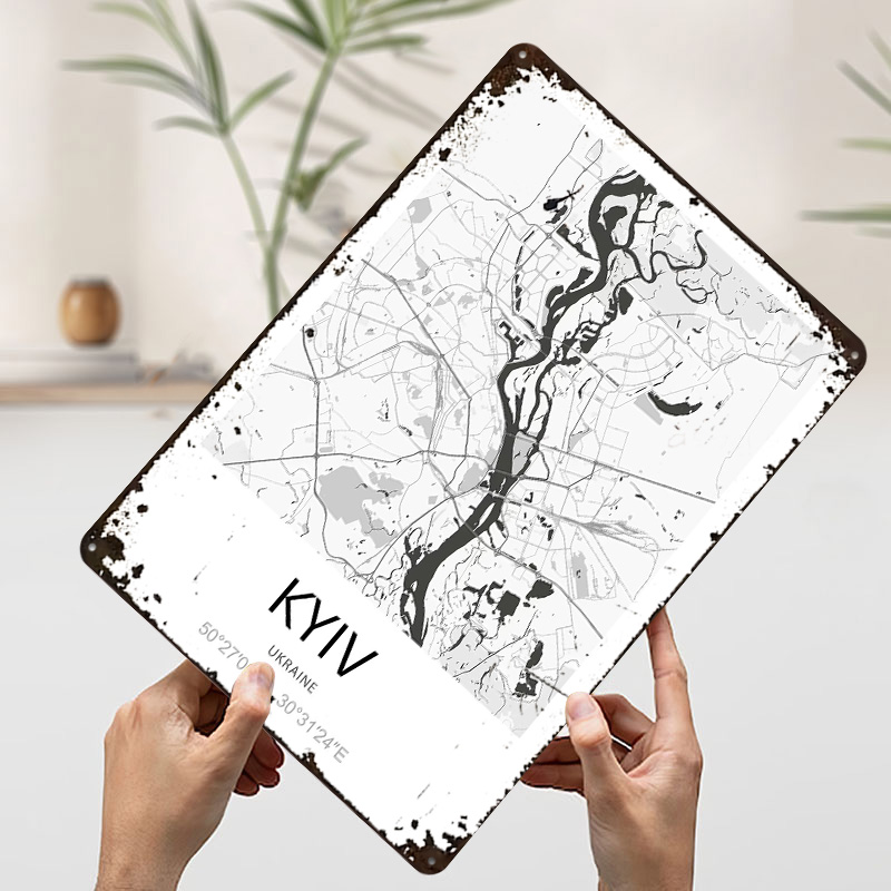Kyiv City Map Printed Poster C – обзор и цена Custom Map Poster
