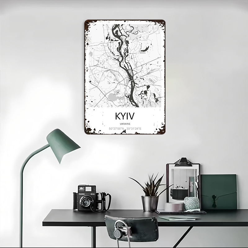 Kyiv City Map Printed Poster C – обзор и цена Custom Map Poster