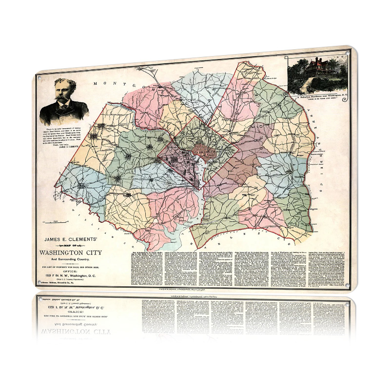 Map of Washington City Printed – обзор и цена Custom Map Poster