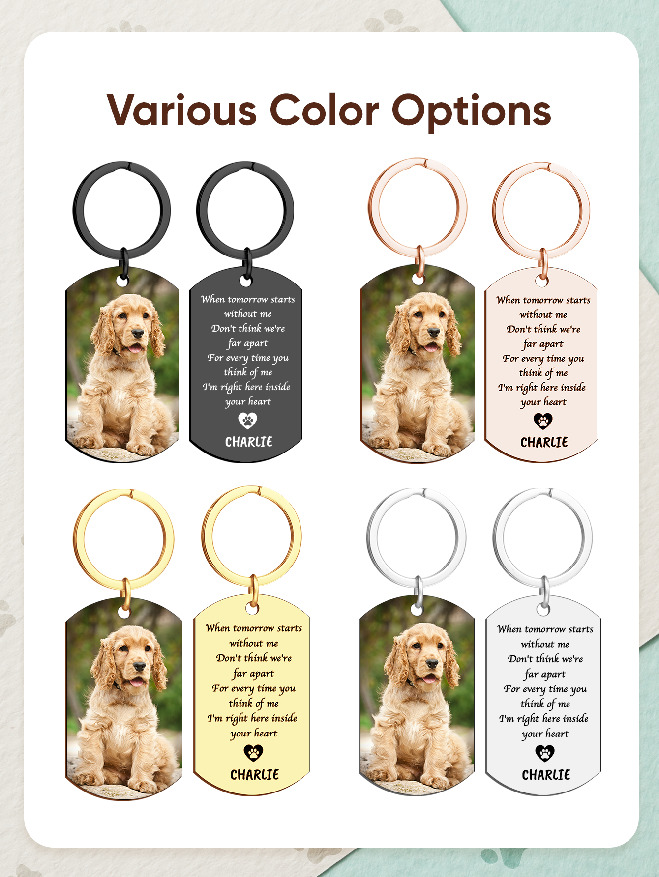 Personalized Pet Photo Keychai – обзор и цена Pet Portrait Custom