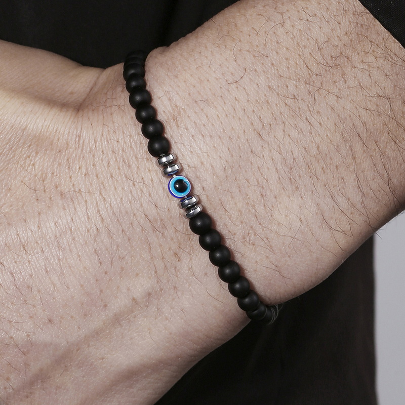 Trendy 4mm Obsidian Hematite N – обзор и цена Coordinates Bracelet