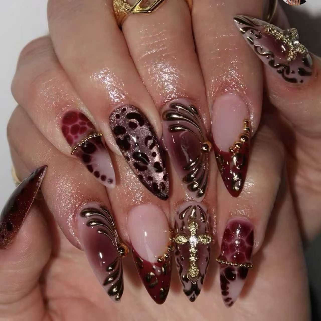Medium fake nails for women gr – обзор и цена Pressed Flower Art