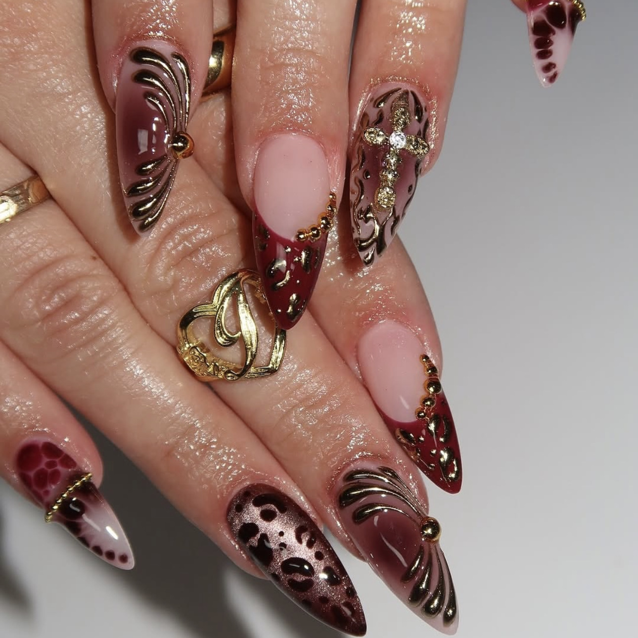 Medium fake nails for women gr – обзор и цена Pressed Flower Art
