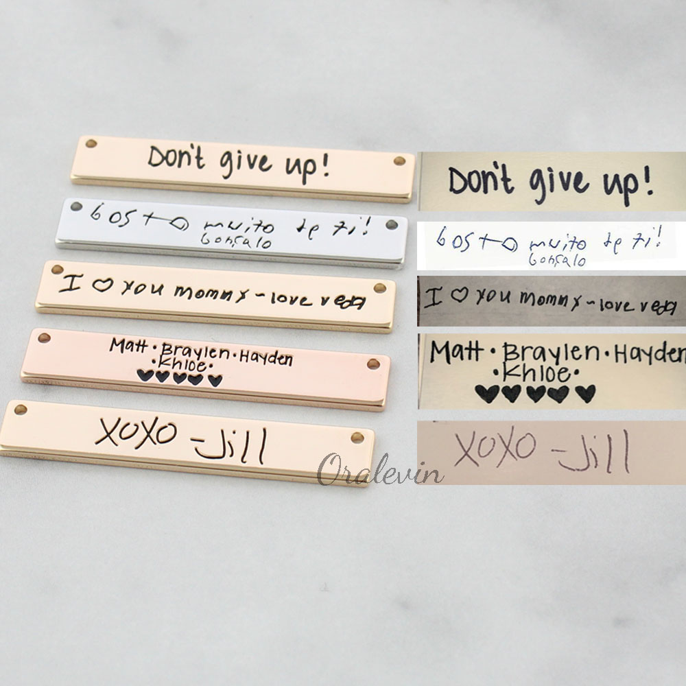 Personalized Custom Actual Han – обзор и цена Handwriting Necklace Bar