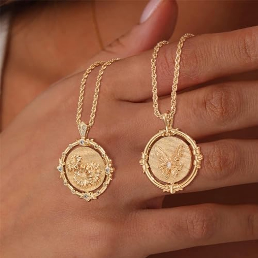 Fettero Gold Necklace for Wome – обзор и цена Birth Flower Necklace
