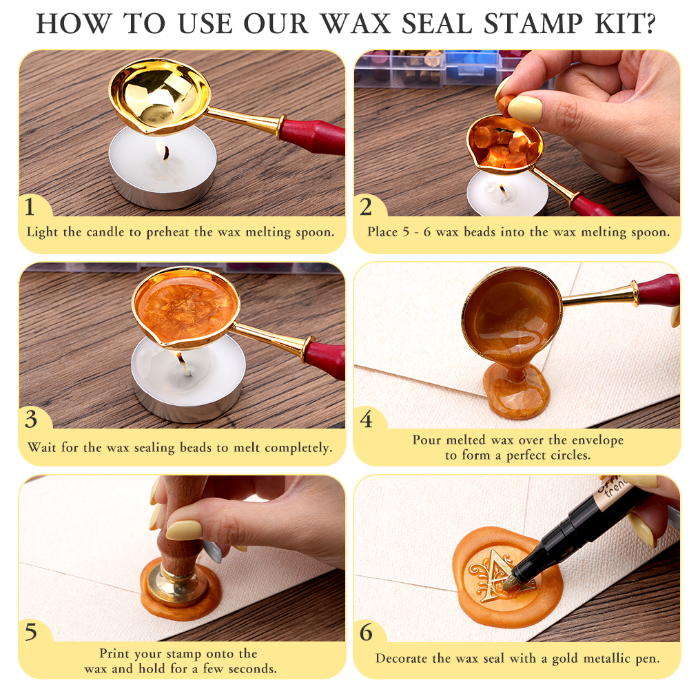 Alphabet Wax Seal Stamp Set -  – обзор и цена Wax Seal Letter Kit