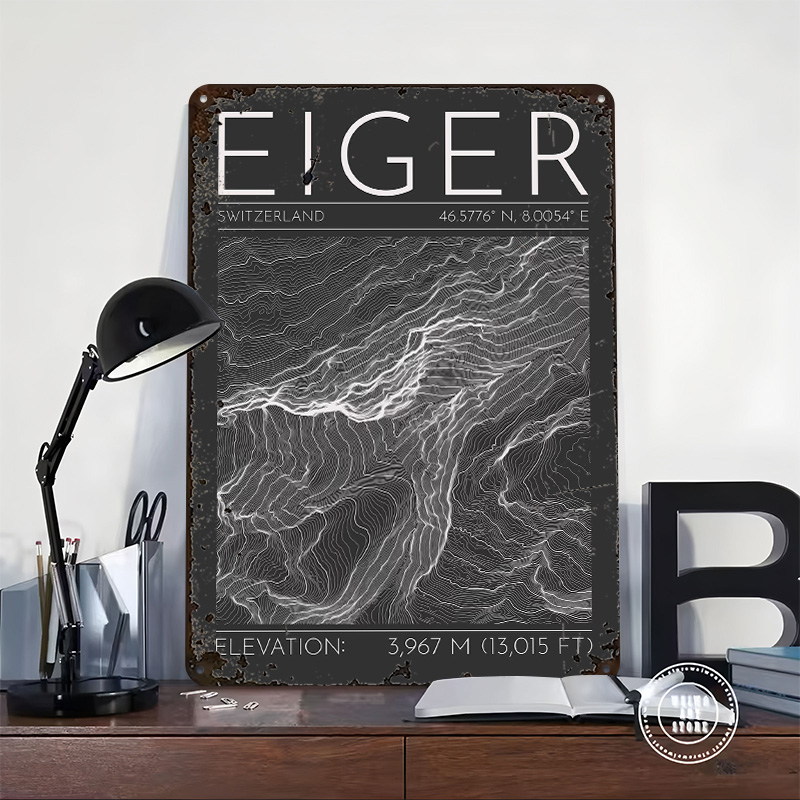Eiger Mountain Topographic Con – обзор и цена Custom Map Poster