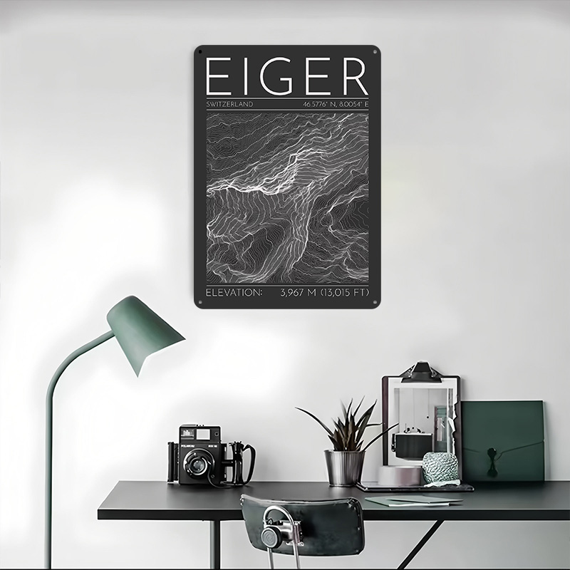 Eiger Mountain Topographic Con – обзор и цена Custom Map Poster