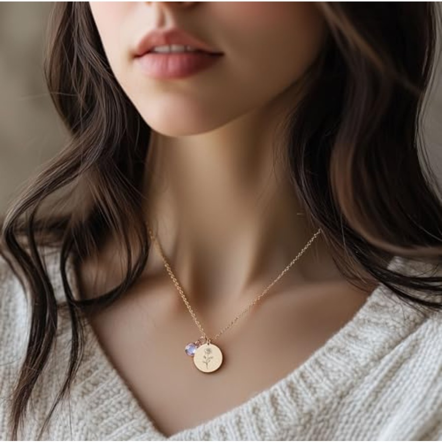 Birth Flower Necklaces for Wom – обзор и цена Birth Flower Necklace