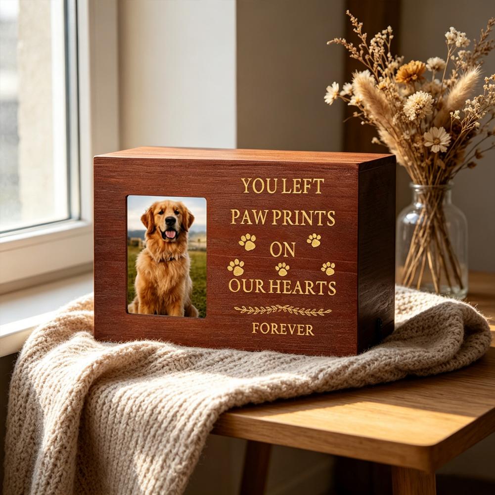 Wooden Pet Urn Solid Wood with – обзор и цена Engraved Wood Frame