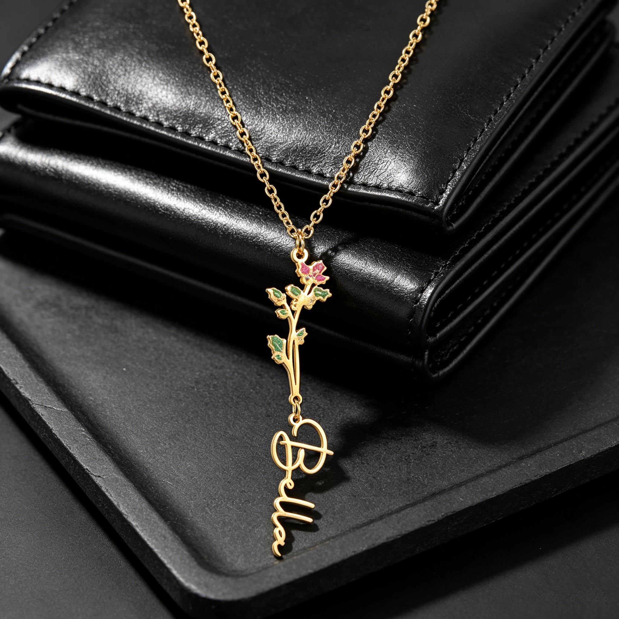Acheerup Custom Name Necklace  – обзор и цена Birth Flower Necklace