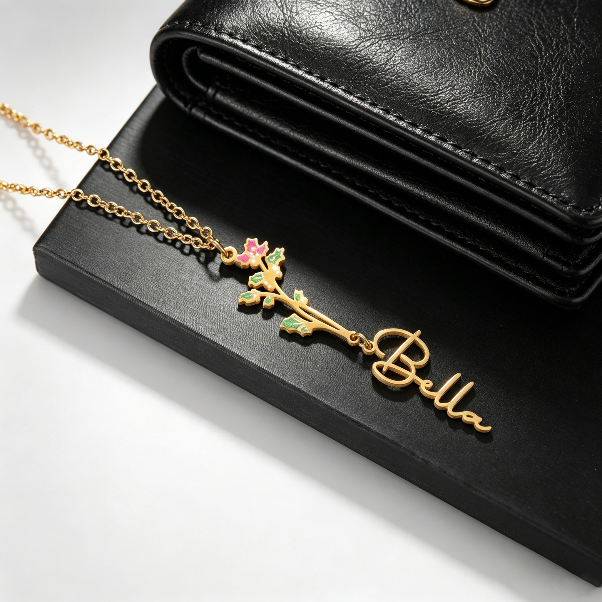 Acheerup Custom Name Necklace  – обзор и цена Birth Flower Necklace