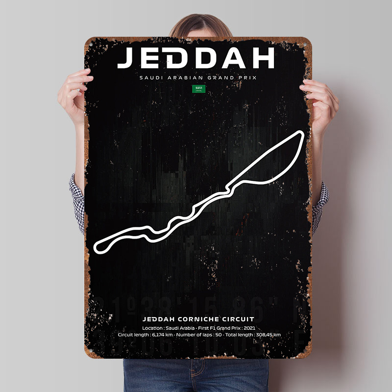 Jeddah Circuit Map Poster Cust – обзор и цена Custom Map Poster