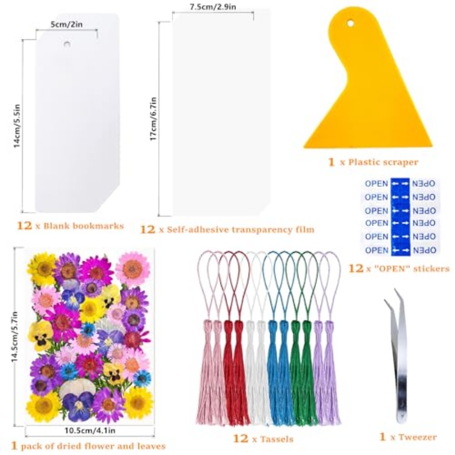 Cardstock Blank Bookmarks Set, – обзор и цена Dried Flower Bookmark