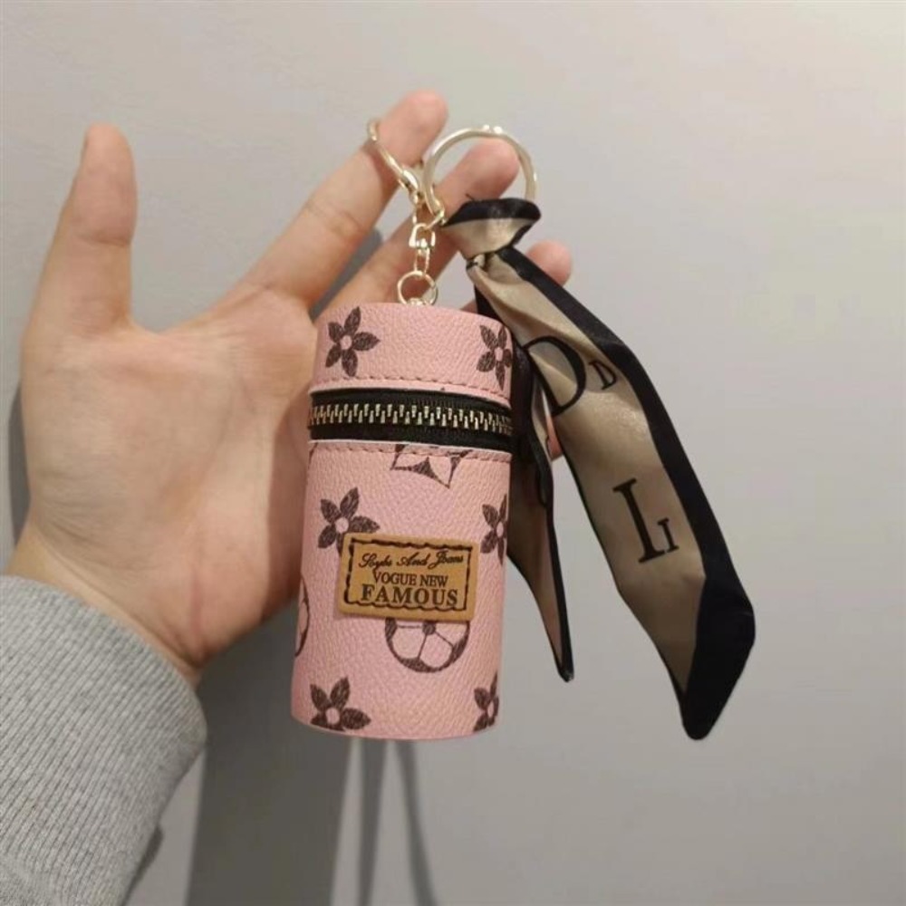 Pink Monogram Floral Print Cyl – обзор и цена Monogram Keychain Leather
