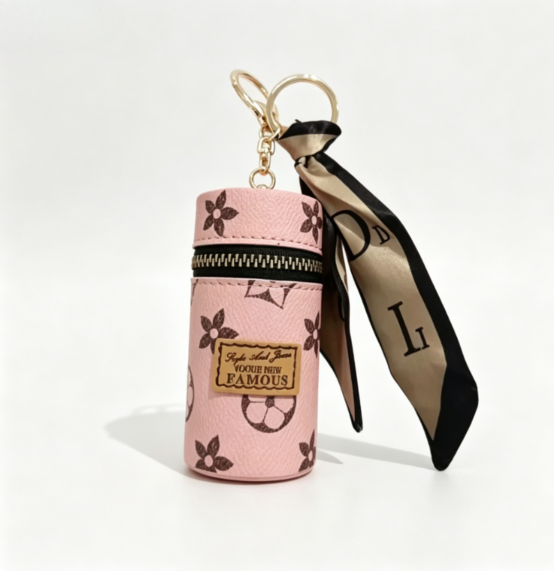 Pink Monogram Floral Print Cyl – обзор и цена Monogram Keychain Leather