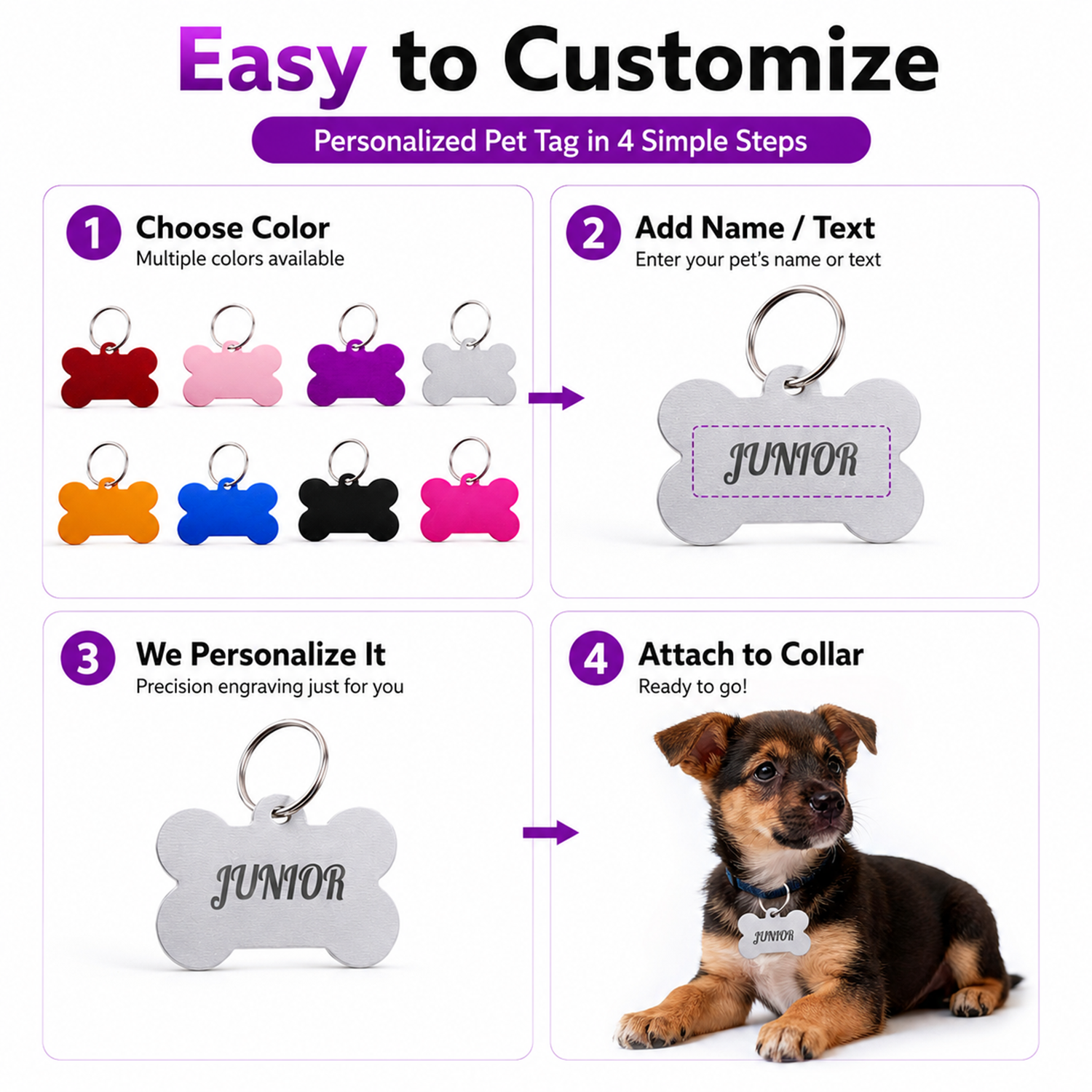 Bone Shaped Custom Name Dog Ta – обзор и цена Pet Portrait Custom