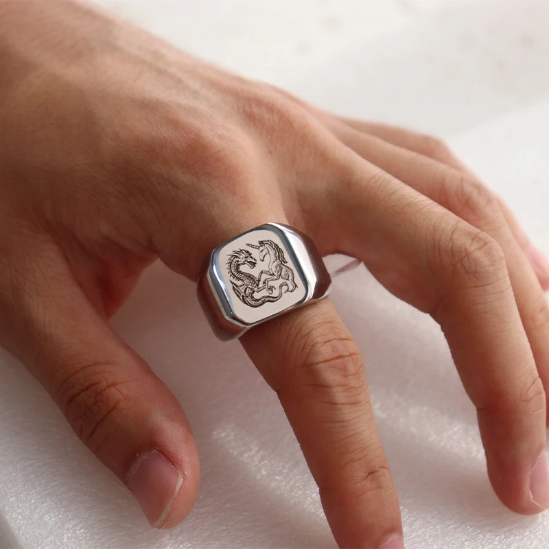 Stainless Steel Jewelry anillo – обзор и цена Initial Ring Custom