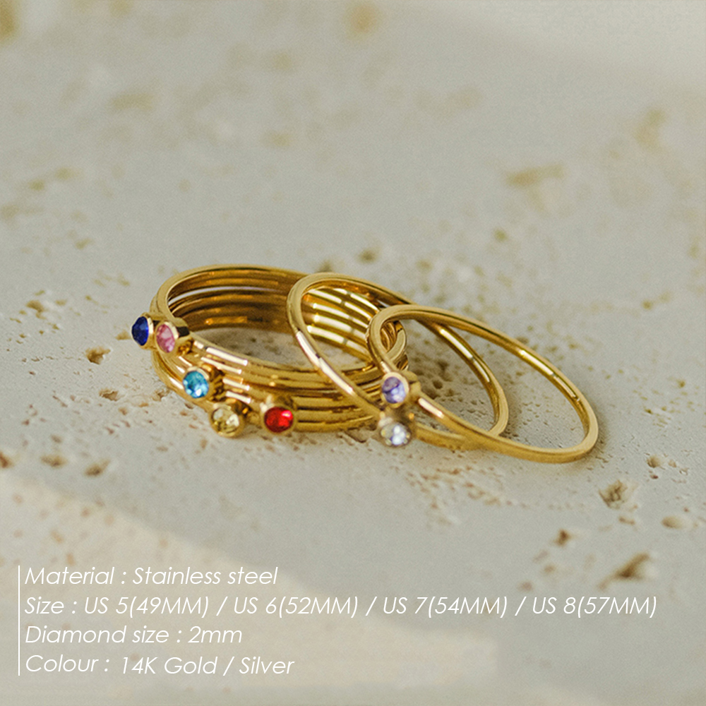 EManco 12 Color Birthstone Rin – обзор и цена Initial Ring Custom