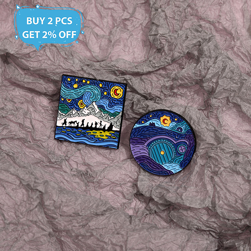 Night Sky Oil Painting Enamel  – обзор и цена Custom Night Sky
