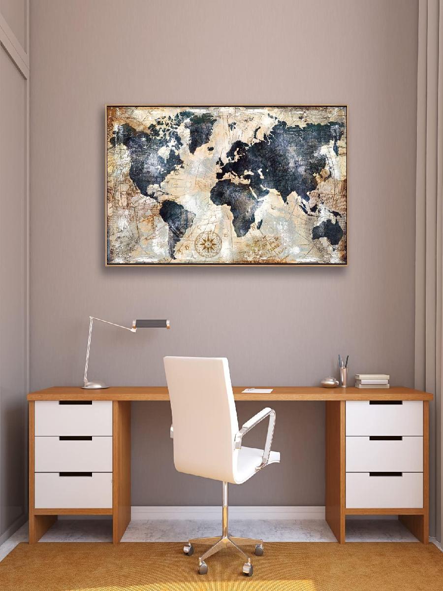 Framed World Map Wall Art Prin – обзор и цена Custom Star Map