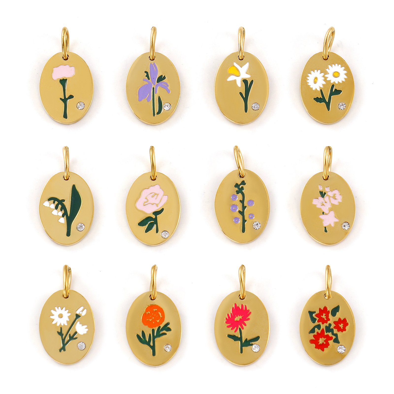 1 Piece 304 Stainless Steel Bi – обзор и цена Birth Flower Necklace